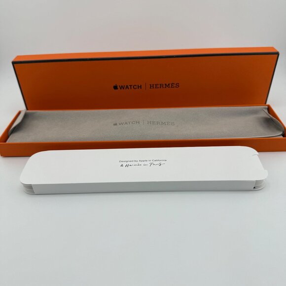 Hermès Apple Watch Band 44mm M/L Orange Silicone Replacement Strap - Picture 6 of 10